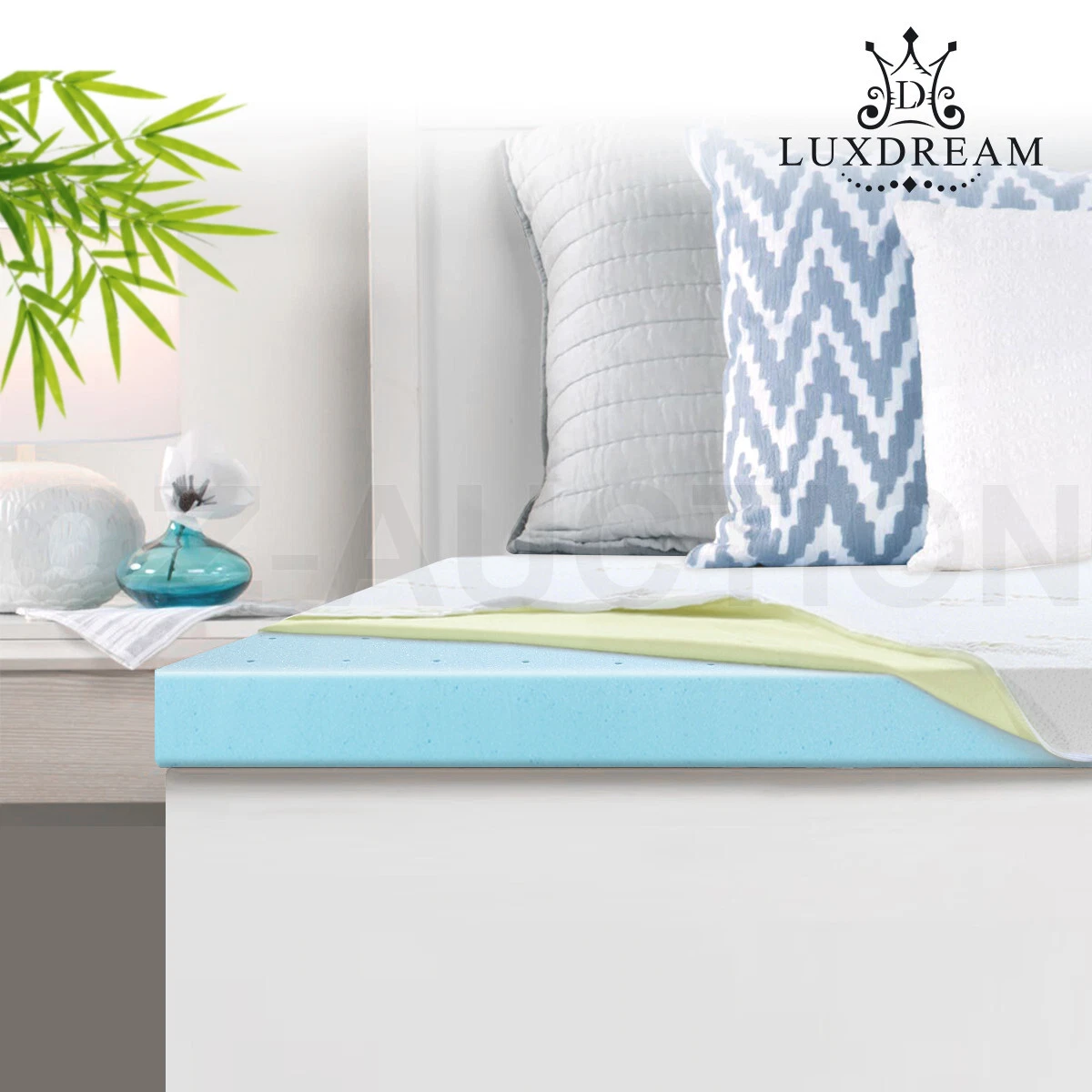 New 10cm Double Size Cool Gel Memory Foam Mattress Topper Bedding Protector  Home | eBay
