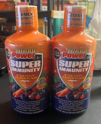 2- Turbo Power Plus, Liquid Vitamin, Dietary Supplement, 32 FL OZ.
