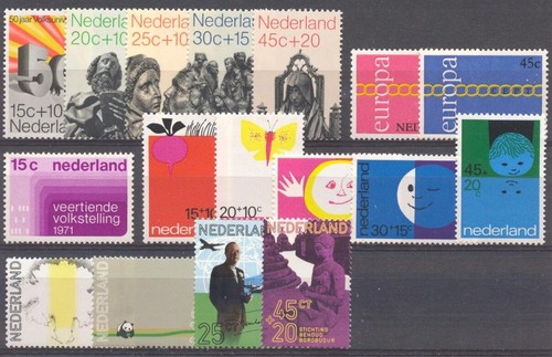 NL - NIEDERLANDE 1970-1979 POSTFRISCH 10 komplette Jahressets - Bild 3 von 22