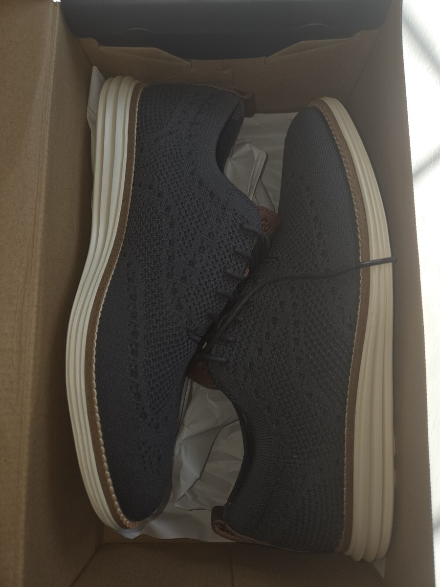 New- Mens Cole Haan Zero Grand Stitchlight Wing Oxford Magnet/Ivory Size
