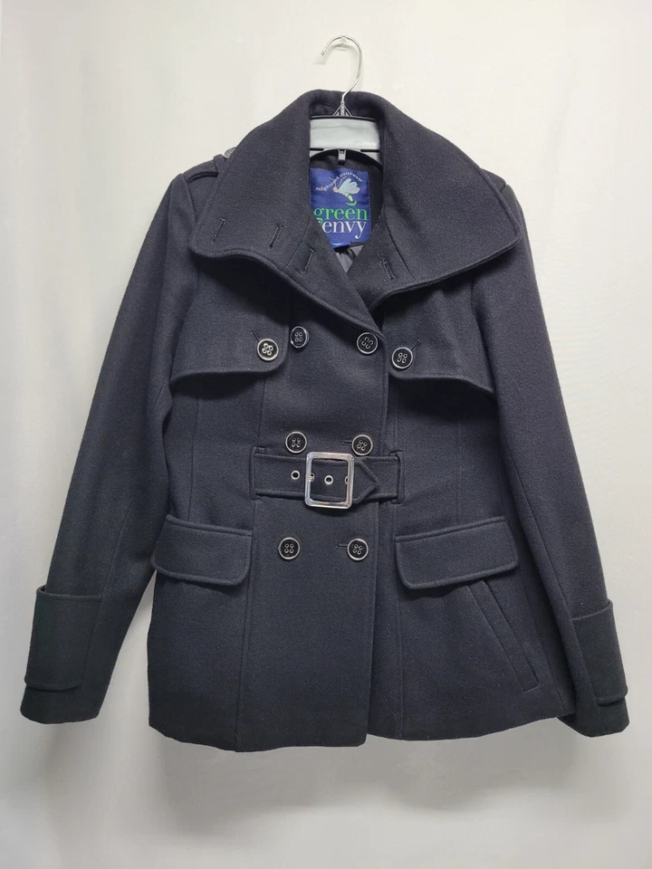 Chaquetón verde con envidia mezcla de lana - excelente estado usado solo unas pocas veces Foto 3 de 4