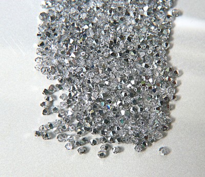 3/4/6mm Comet Argent Light Swarovski Bicone beads Jewelry making FREE SHIPPING