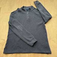 Polo Ralph Lauren Gray Boys XL 18-20 1/4 Zip Sweater Pony