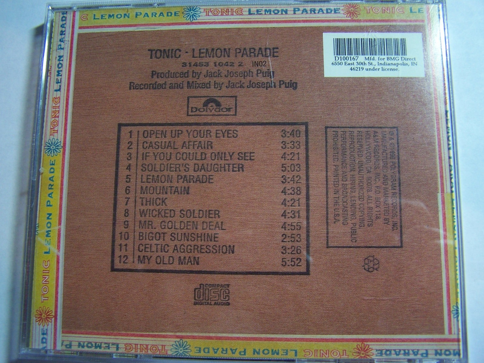 Tonic Lemon Parade CD | eBay