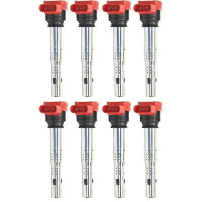 Set of 8 Ignition Coils For VW Audi Q5 A4 Quattro SQ5 Q7 A6 Porsche Cayenne A5