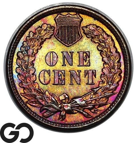 1881 Indian Head Cent Penny, PROOF, Nice Color, Solid Gem PR++