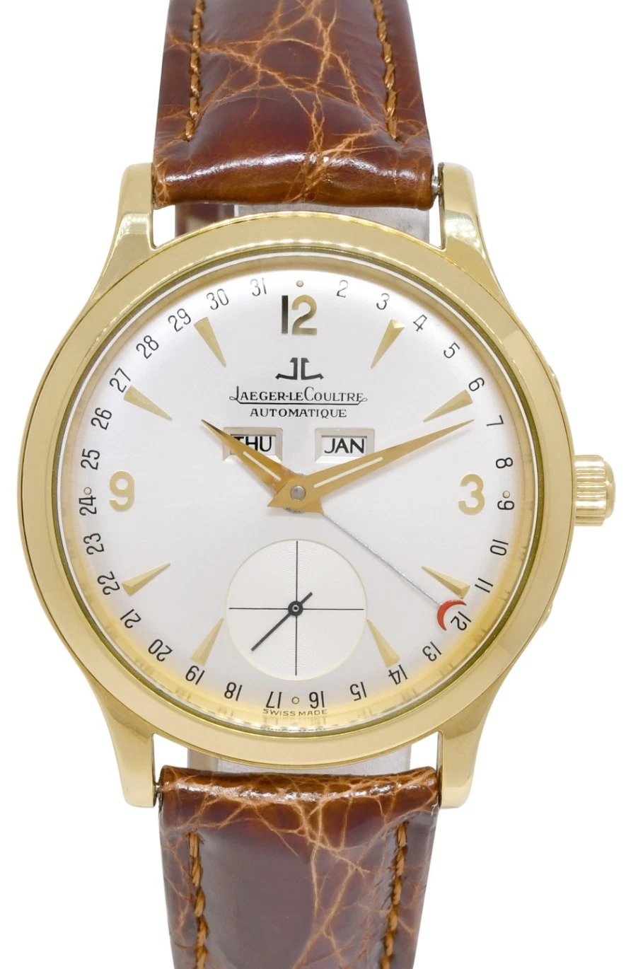 Jaeger LeCoultre — Jaeger LeCoultre Master Control Triple Calendar 18k Yellow Gold Watch 140.1.87