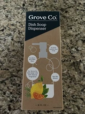 Grove Collaborative White Dish Soap Dispenser - Square bottom