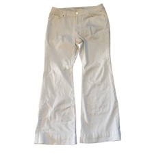 Michael Kors Women's Jeans Selma Flare Pants White Wide Leg Size 10