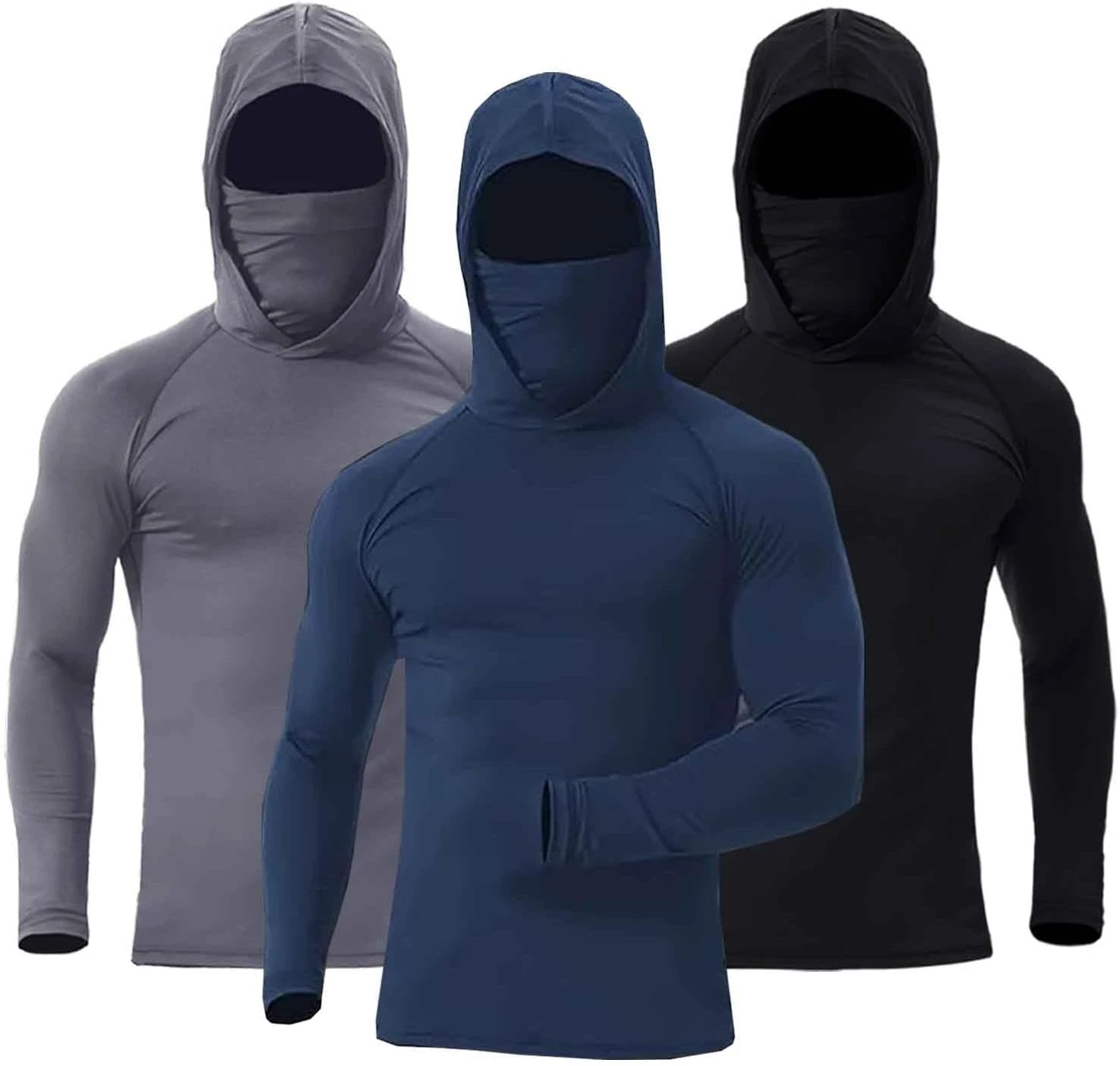3 Pack Men'S UPF 50+ Sun Protection Hoodies, Long Sleeve Moisture Wicking Shirts
Opens in a new wind
