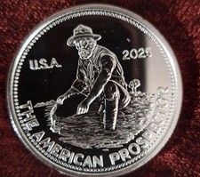 Engelhard American Prospector 1oz .999 Silver Round 2025 80.00 per troy oz