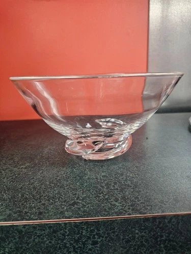 Steuben swirl bowl signed 7 inch