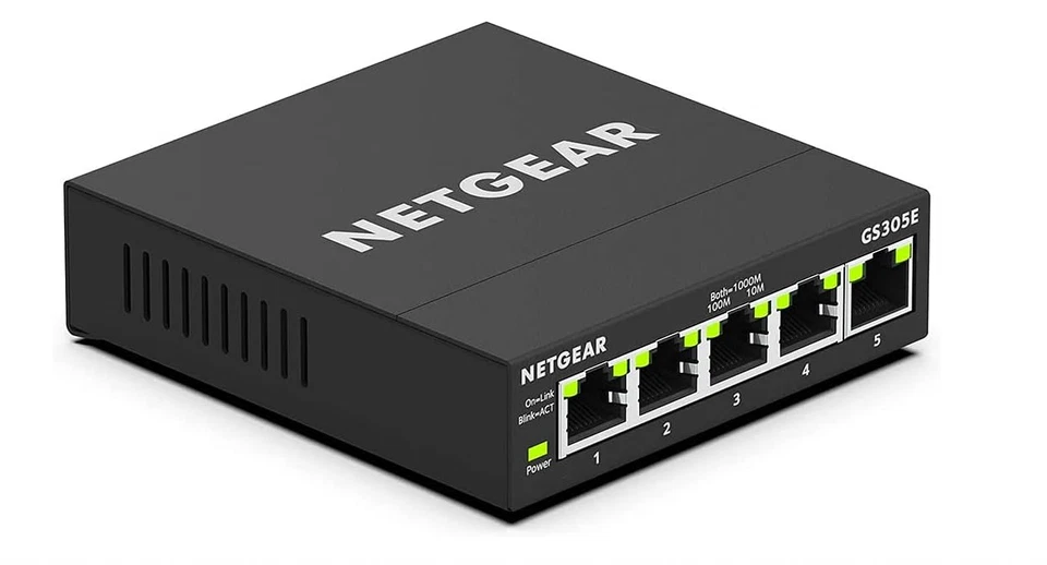 NETGEAR (GS305E100UKS) 5-Port Desktop Managed Ethernet Switch - Image 2 of 2