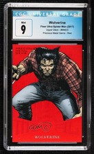 2017 Fleer Ultra Marvel Spider-Man Metal PMG Red 33/99 Wolverine CGC 9 Mint a2v