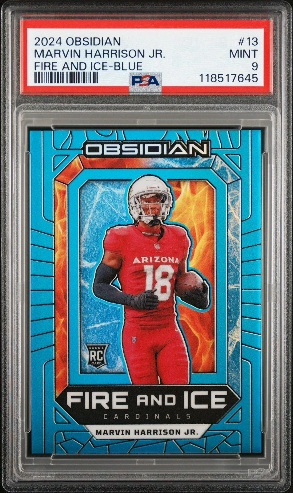 Marvin Harrison Jr. Panini Obsidian Fire and Ice #13 Blue