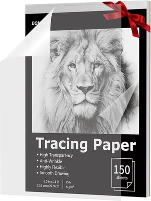 8.5'' x 11'' Artist s Tracing Paper 112 Sheets Transparent Vellum Paper for Tra...