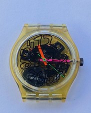 Vintage 1992-1993 SWATCH "Scribble" GZ124 Working Functioning Watch Head SWISS