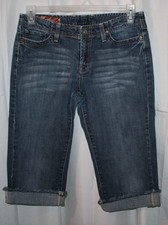 B-8 Lucky Women's Stretch Mid-Rise Jean Shorts Knee Length - Size 6/28