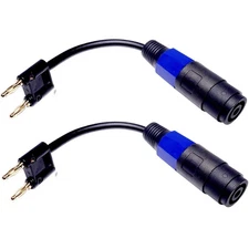 Cncess Cess 096 Dual Banana Plug to Female Speakon Connector, 2 Pack