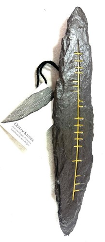 Ken Bolger Ogham Stone – Irish Slate Fáilte Welcome Sign 13” Handcrafted Ireland