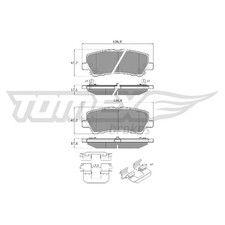 Satz Bremsbeläge Bremsklötze hinten für Ford USA Mustang | 23964695