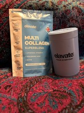 Elavate Chocolate Multi Collagen SuperBlend 240g & storage canister BBE08 /27