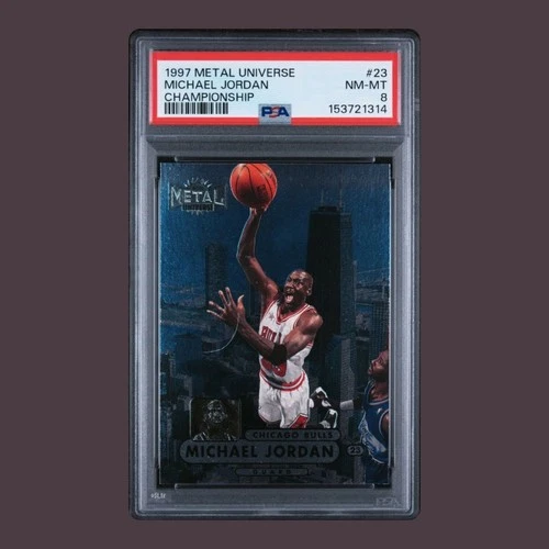 1997 FLEER METAL UNIVERSE CHAMPIONSHIP #23 MICHAEL JORDAN PSA 8