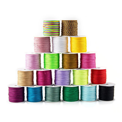 , 20 Rolls 0.8mm Colorful Nylon Beading String Braided Chinese Knotting Cord ...