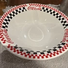1997 Gibson Coca Cola 10 Inch Serving Bowl Checker Pattern 3 Inches deep Vintage