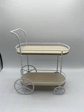 8 Pack - Bullseye Playground 2-Tier Mini Coffee Bar Cart W/ Wheels Kitchen Decor