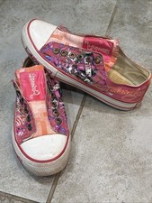 Y2K Pink Ed Hardy Slip On Round Toe Sneakers Size 6 Preowned