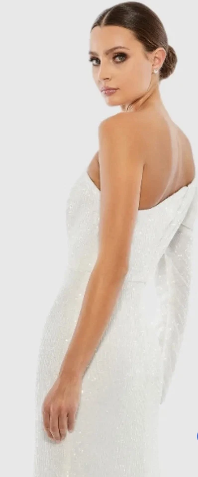 NUEVO CON ETIQUETAS IEENA para MAC DUGGAL TALLA 6 blanco manga larga sola abullonada #26591 Foto 2 de 4