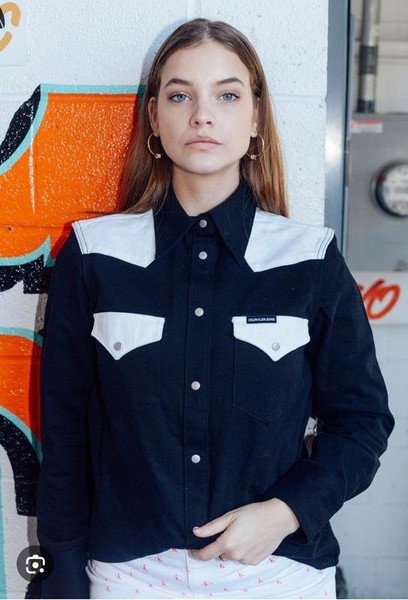 Women Calvin Klein Shirt Black Denim S