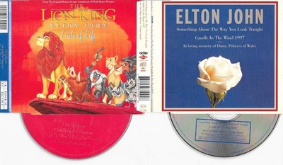 2 x ELTON JOHN - circle of life + candle in the wind -  CD s