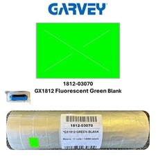 Genuine Garvey GX1812 Green Pricing Labels, 11 Rolls 14,000 Labels 1812-03070