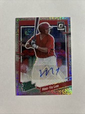 Hao-Yu Lee 2023 Panini Donruss Optic Silver Mojo Autograph Rated Prospect /25