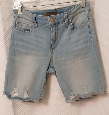 Joe's Jeans Finn Denim Shorts Women's 28 Distressed Cut Off Raw Hem Blue