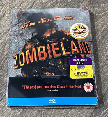Zombieland Bluray UK Steelbook Limited Edition NEW