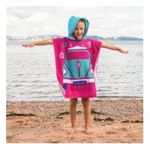 Official Volkswagen Girls Hooded Beach Poncho Towel Quick Drying Holiday Cuddle - Picture 3 of 26