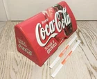 STRAW DISPENCER BOX APPROX 230-PLASTIC-COCA COLA COKE COCACOLA-VINTAGE