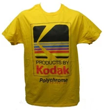 New Kodak Polychrome Mens Sizes S-M-L-XL Yellow Licensed Shirt