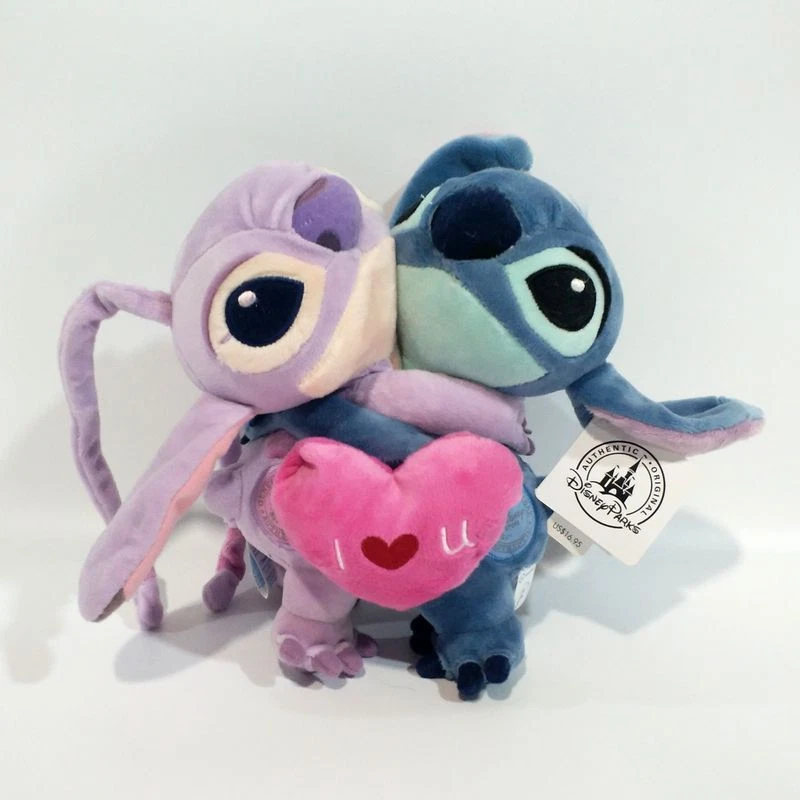 Peluche Disney Stitch avec coeur en peluche rouge 30cm Lilo et Stitch Hug