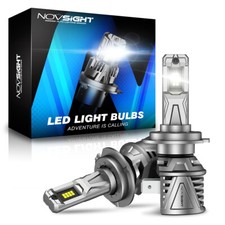 NOVSIGHT Pair 60W H7 LED Headlight Bulbs Kit 15000LM 6500K Super White Replace