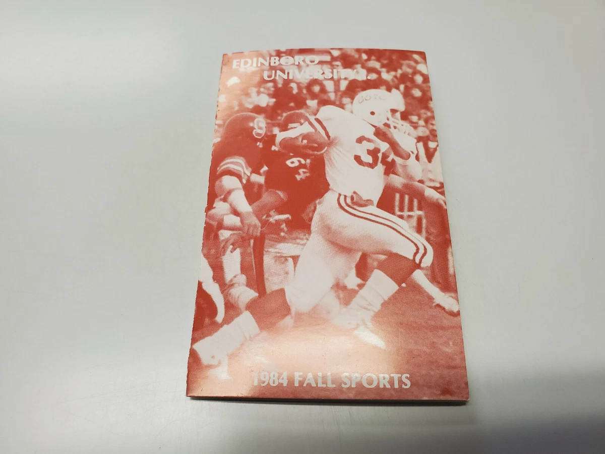 JS15 Edinboro University 1984 Fall Sports (Football/Soccer/ETC) Pocket  Schedule | eBay