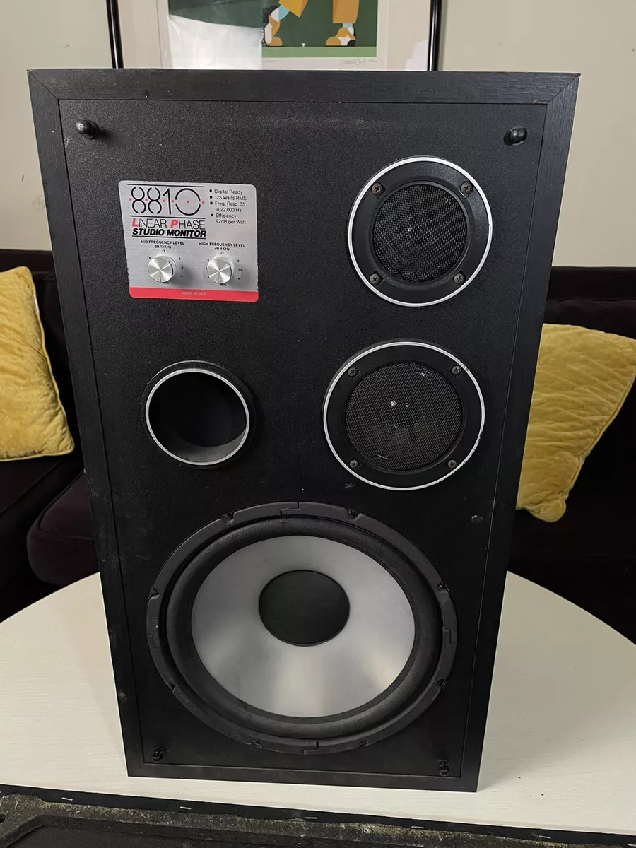 Linear Phase 8810 Vintage Studio Monitor 3-Way Floor Standing Speaker USA As Is