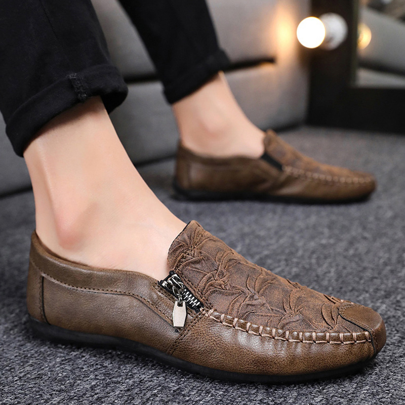 Mens Retro Flats Breathable Driving 