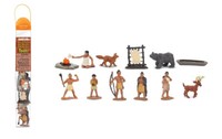 Safari Ltd 680304 Powhatan Indianer (12 Minifiguren) Serie Themengebiet