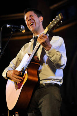 Simon Phipps of British dream pop band Engineers live on stage at - Old Photo 7