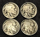 1920-P 1923-P 1927-P 1930-P Buffalo Nickel Lot - VG-F