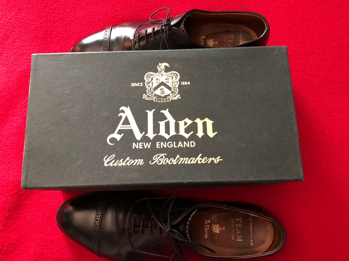Alden 901 Black Calf Mens Perfed Captoe Oxford Bals US 10.5D Alden 901 Black Calf Mens Perfed Captoe Oxford Bals US 10.5D